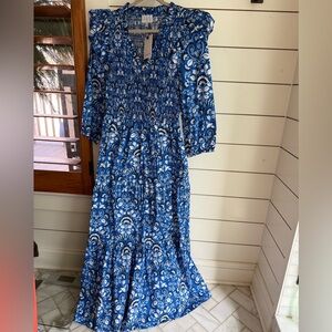 Blue Floral Maxi Dress